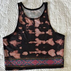 Teeki Tie Dye Geometric Mermaid Pilates Yoga Tank